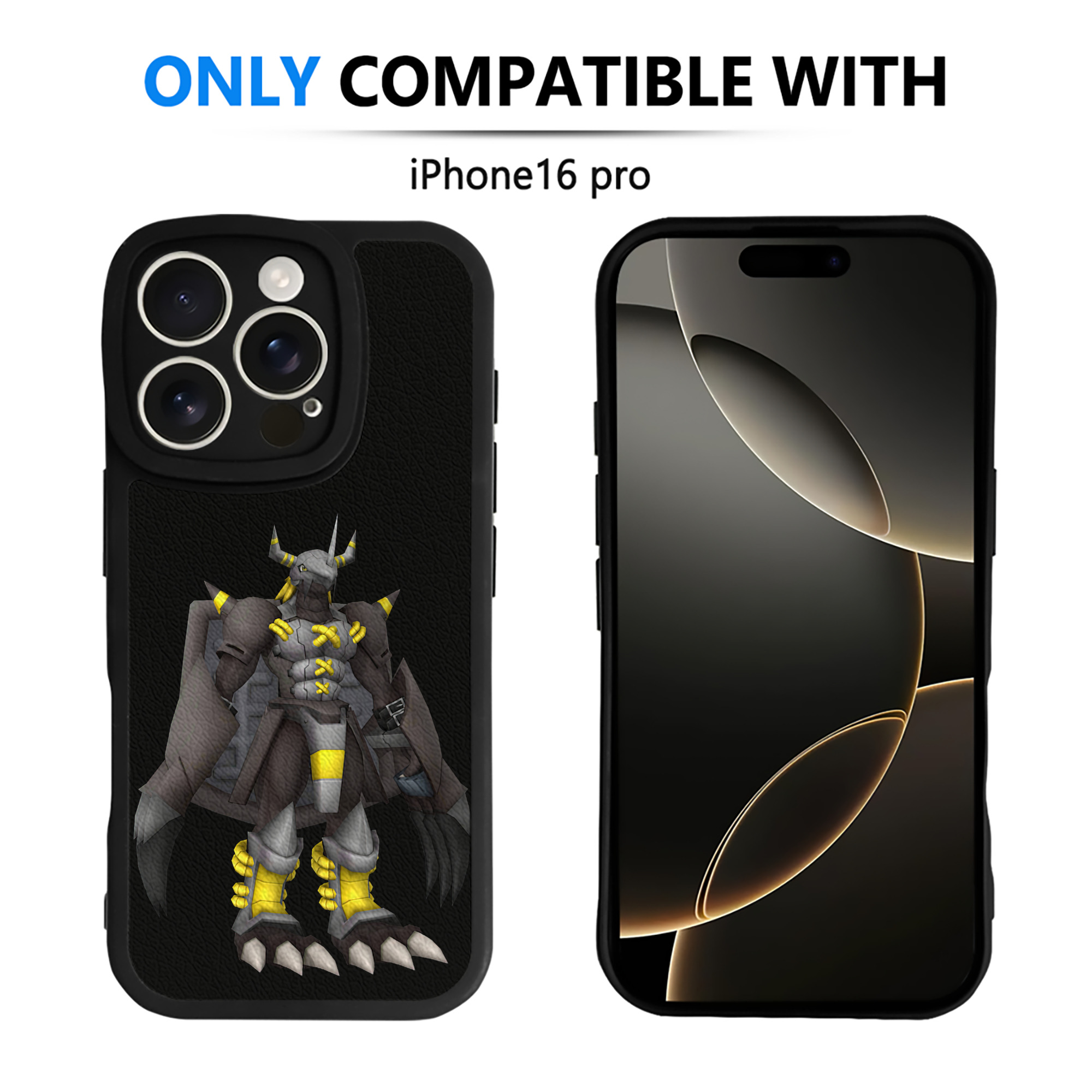 （画像用） Digimon デジタルモンスター/デジモン 【iPhone 16シリーズ対応】シリコンスマホケース（レザー調） 材質：シリコン